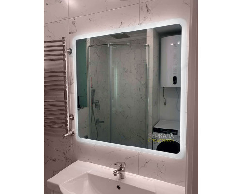 Зеркало с мягкой интерьерной подсветкой для ванной комнаты Катани