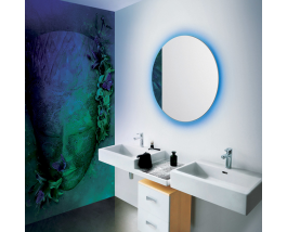 Зеркало с цветной RGB подсветкой для ванной комнаты Априка